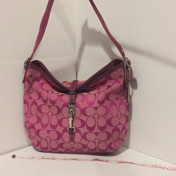 Coach Handbags - Vintage Hot Pink Signature Coach Bag